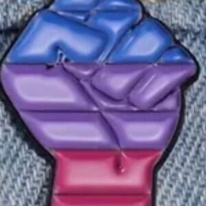 "Bisexual Pride Fist" Enamel Pin